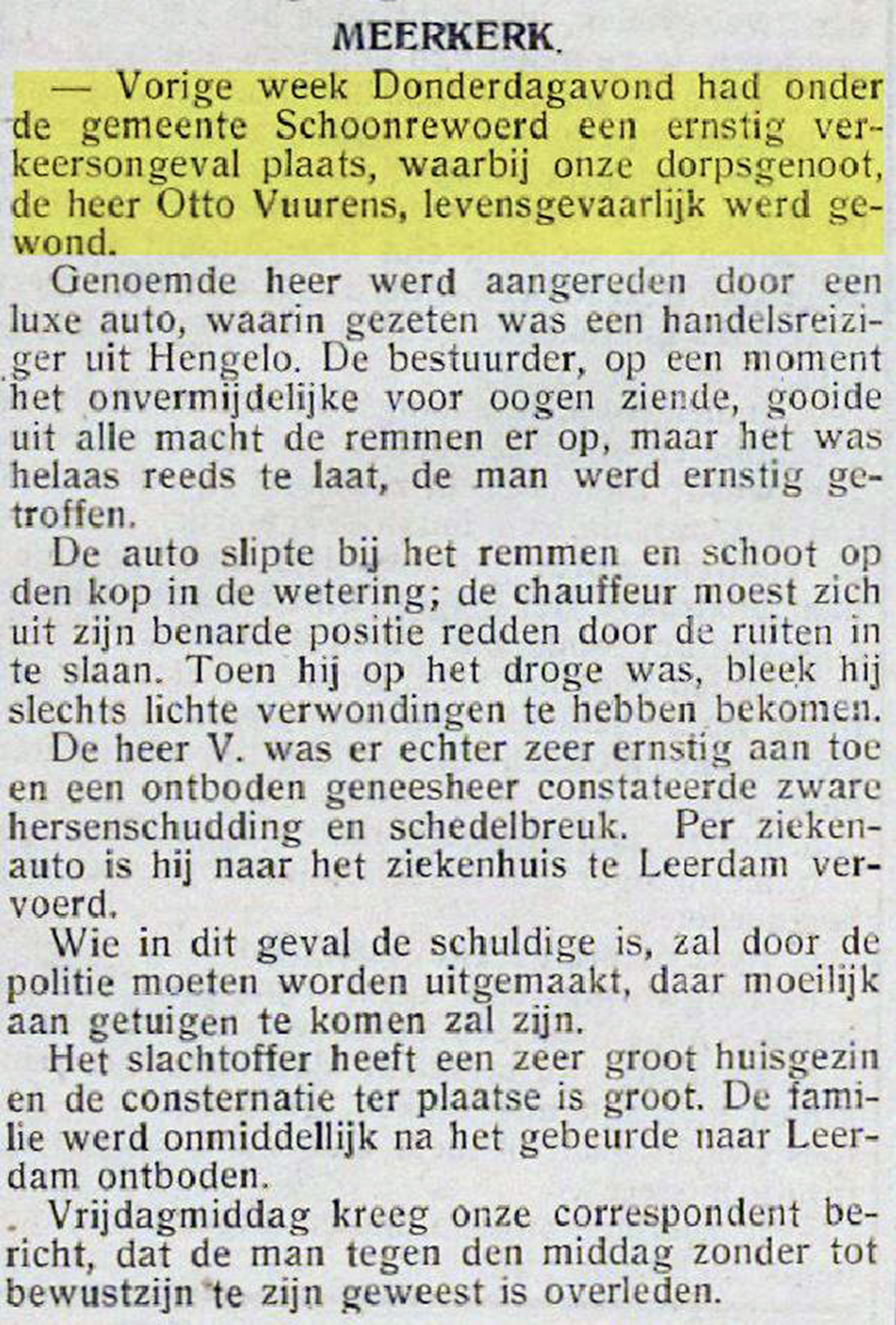 Knipsel Nieuwsblad Gorinchem 24-08-1934