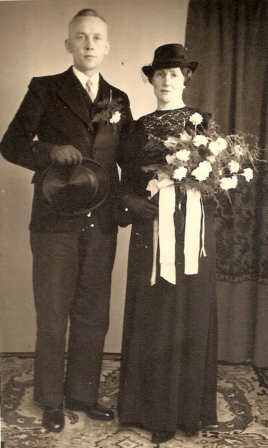 Trouwfoto Frederik van den Heuvel en Johanna Jacoba Langerak 05-03-1942