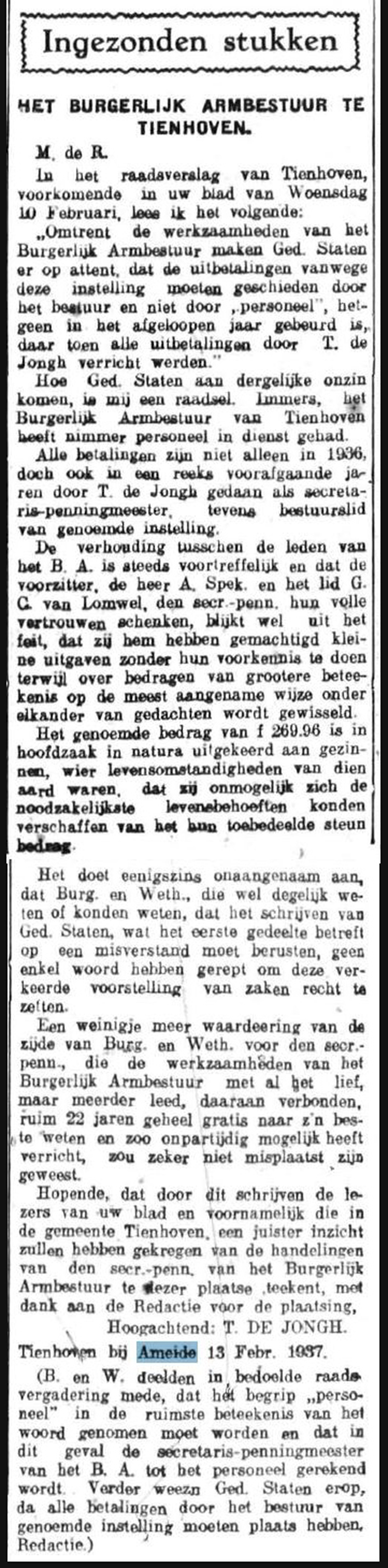 Schoonhovensche Courant 07772 1937-02-15 artikel 01